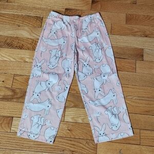 Girl's bunny printed pajama pants